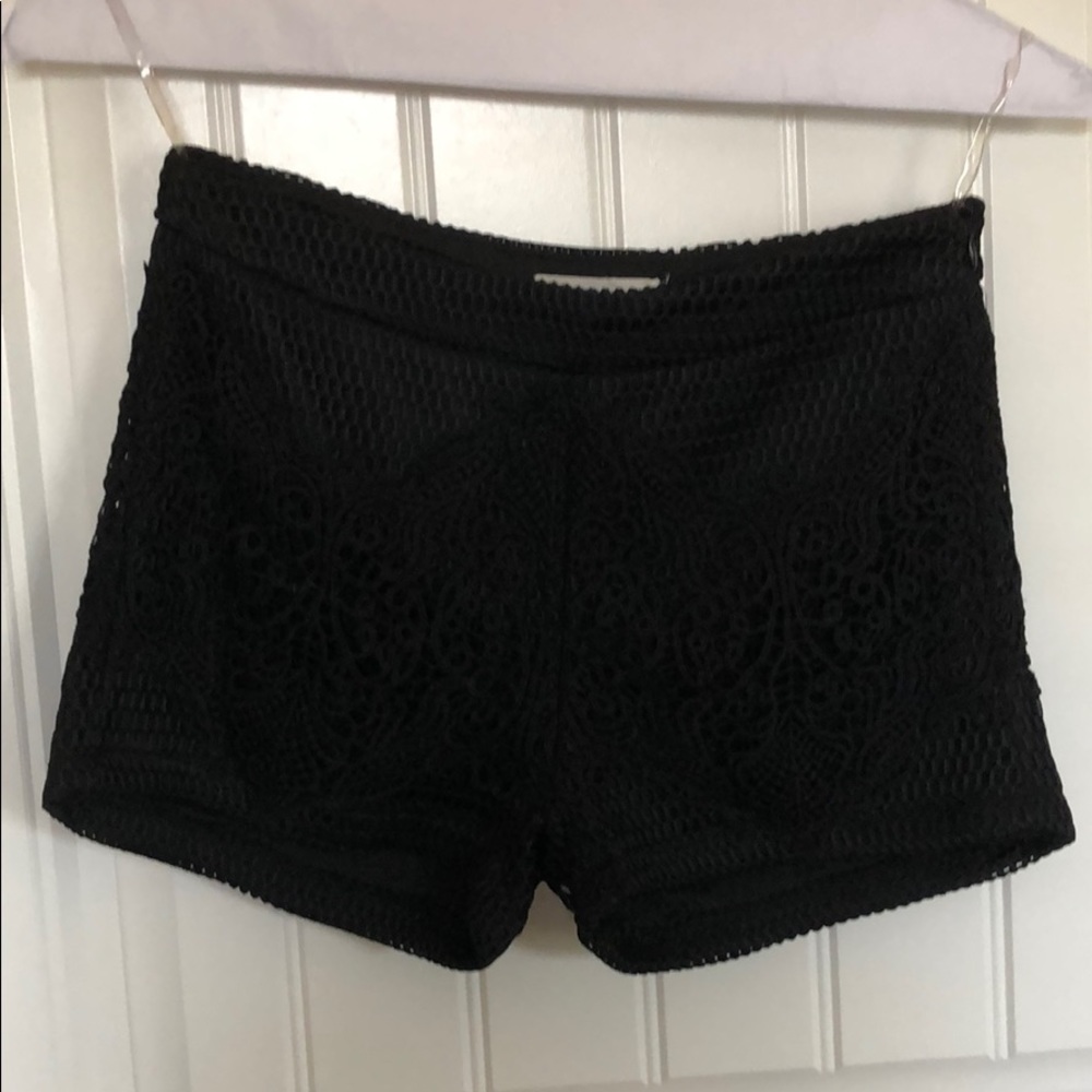 Newbury Kustom black lace shorts
